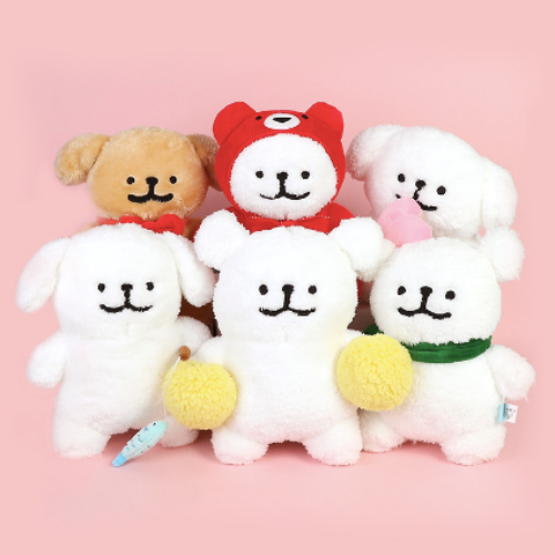 韓國限定 MALTESE 線條小狗公仔 25cm｜6款