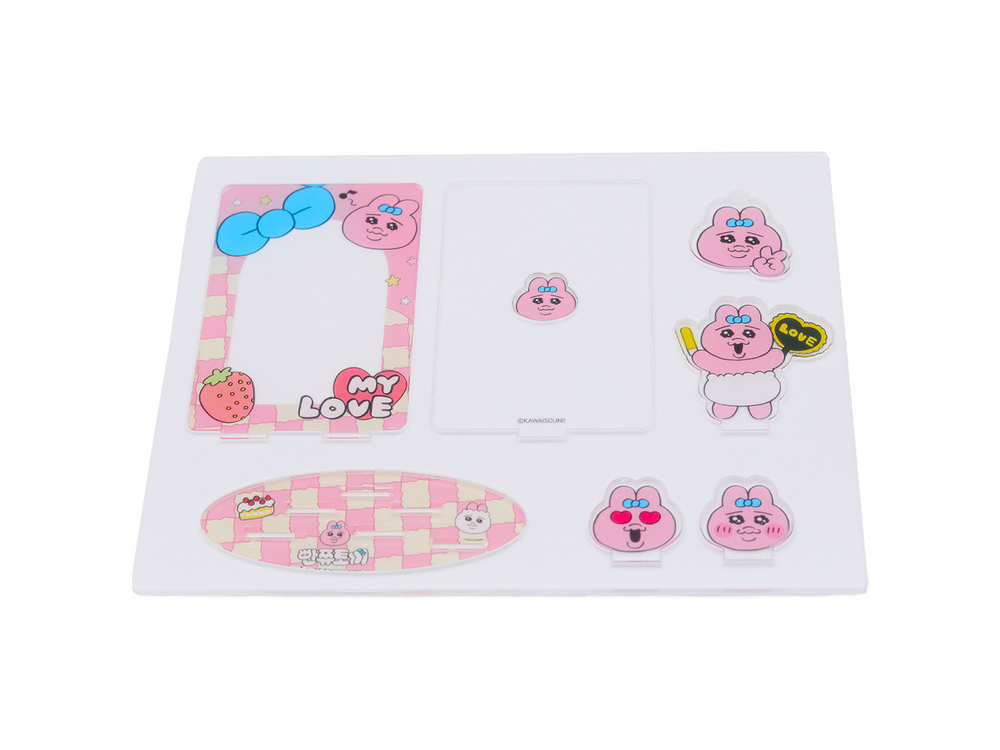 [韓國限定]OPANCHU USAGI 底褲兔 Photocard Stand 亞加力相卡架_粉紅