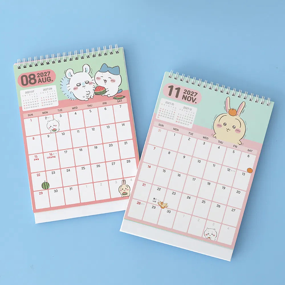 韓國限定 CHIIKAWA 2027 CALENDAR 座檯月曆 附貼紙