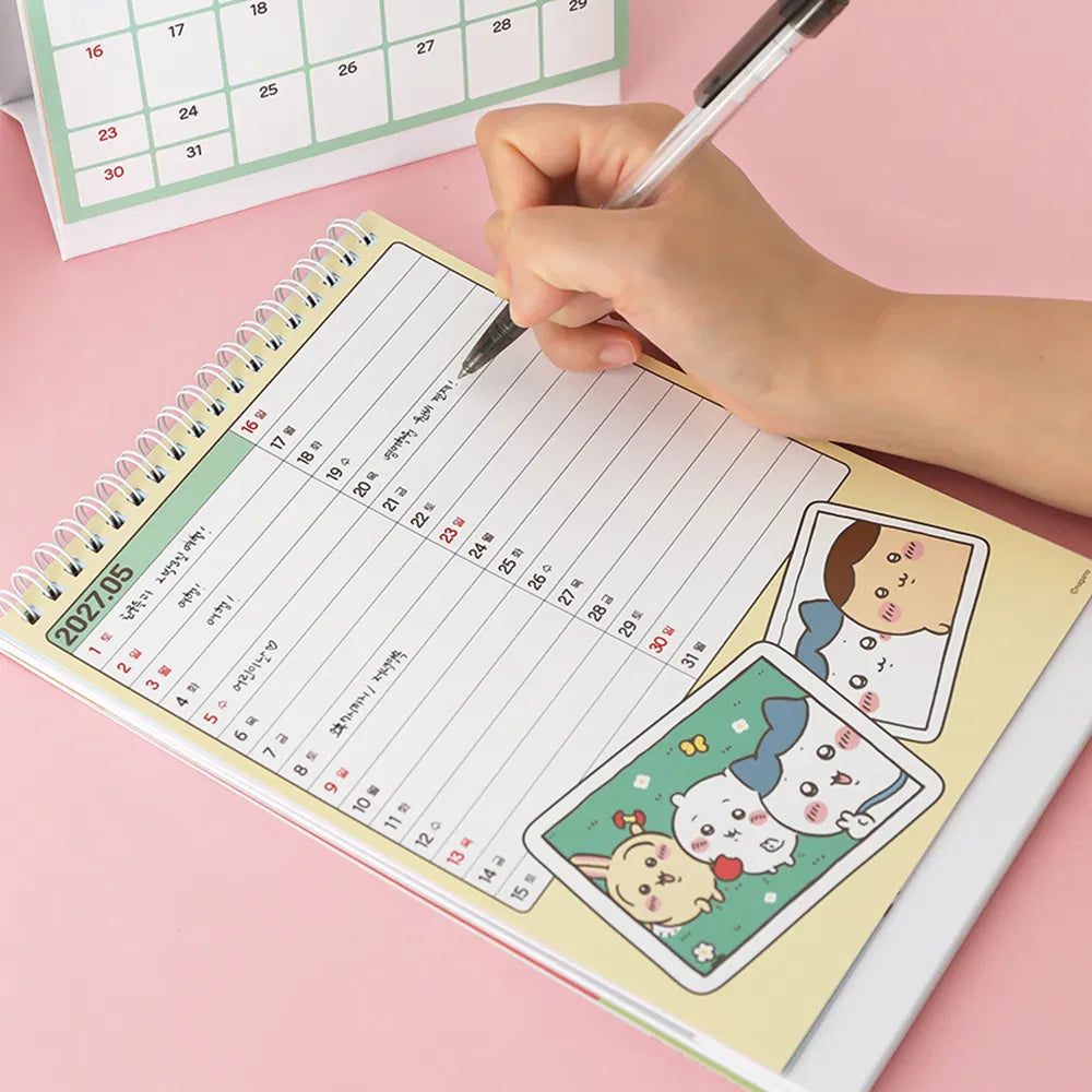 韓國限定 CHIIKAWA 2027 CALENDAR 座檯月曆 附貼紙