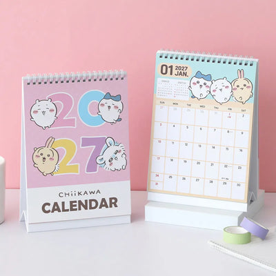 韓國限定 CHIIKAWA 2027 CALENDAR 座檯月曆 附貼紙