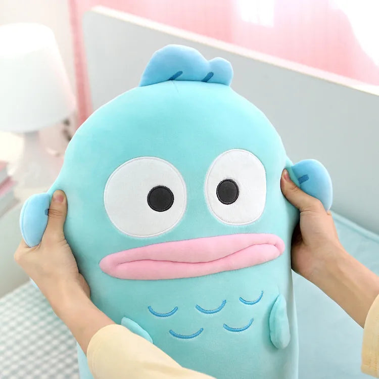 韓國限定 SANRIO HANGYODON BODY PILLOW 水怪 醜魚 長抱枕 70cm