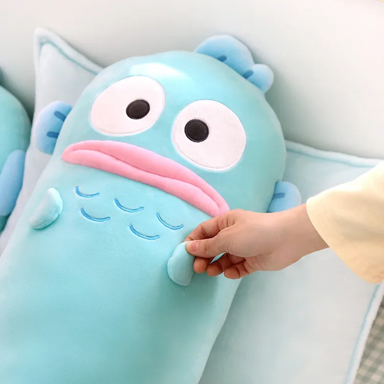 韓國限定 SANRIO HANGYODON BODY PILLOW 水怪 醜魚 長抱枕 70cm