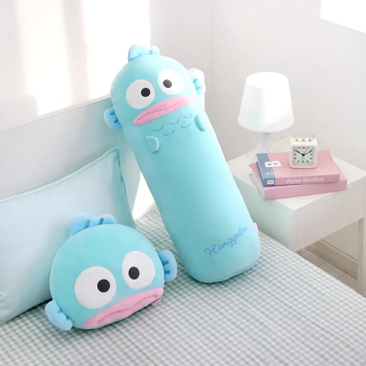 韓國限定 SANRIO HANGYODON BODY PILLOW 水怪 醜魚 長抱枕 70cm
