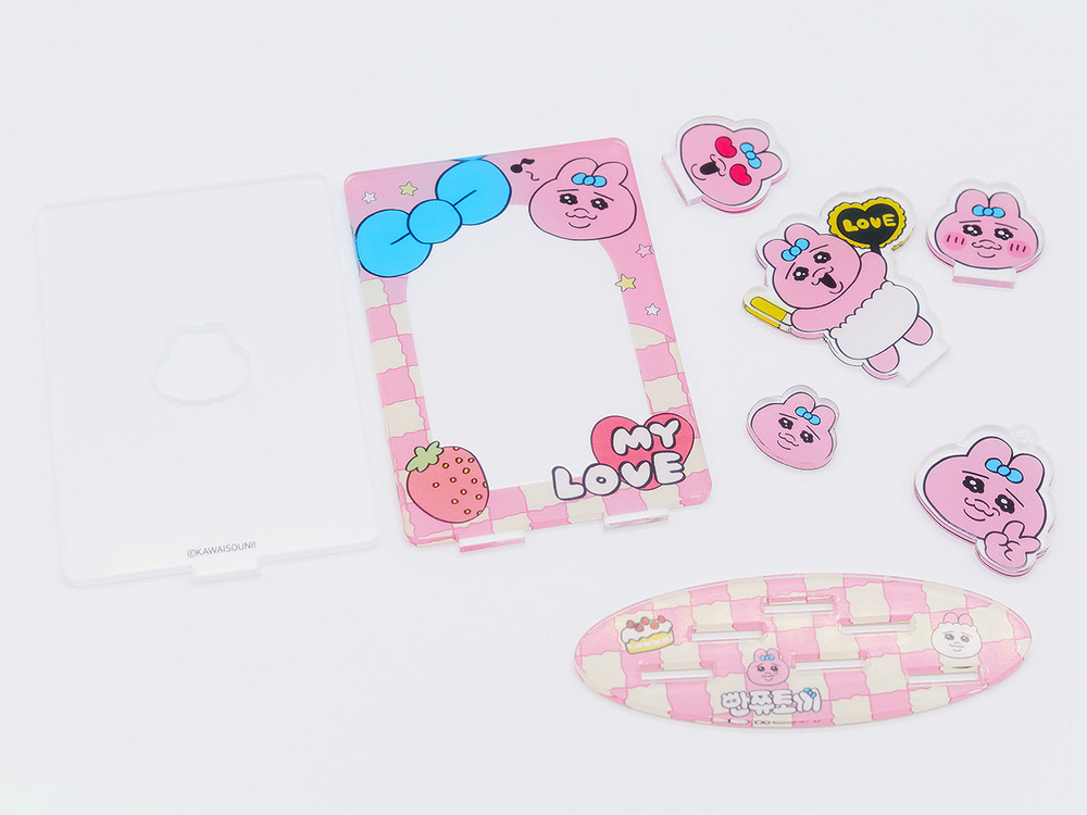 [韓國限定]OPANCHU USAGI 底褲兔 Photocard Stand 亞加力相卡架_粉紅