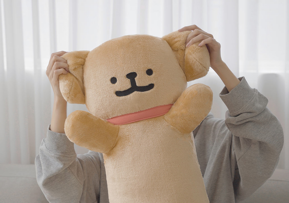 韓國 MALTESE線條小狗 特大長抱枕 80cm｜2款