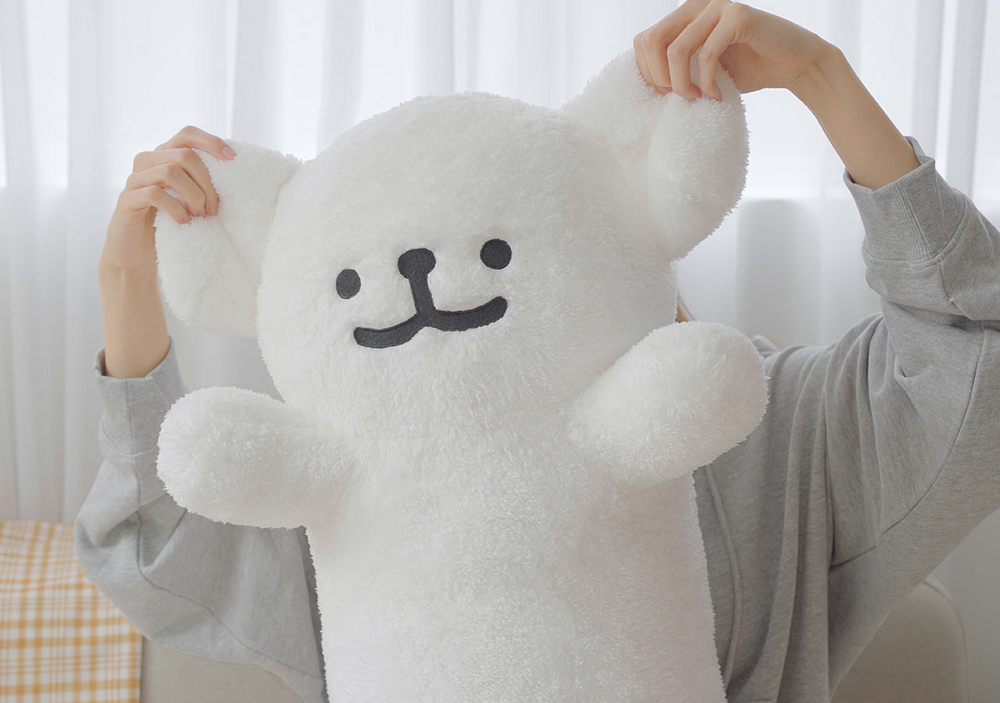 韓國 MALTESE線條小狗 特大長抱枕 80cm｜2款