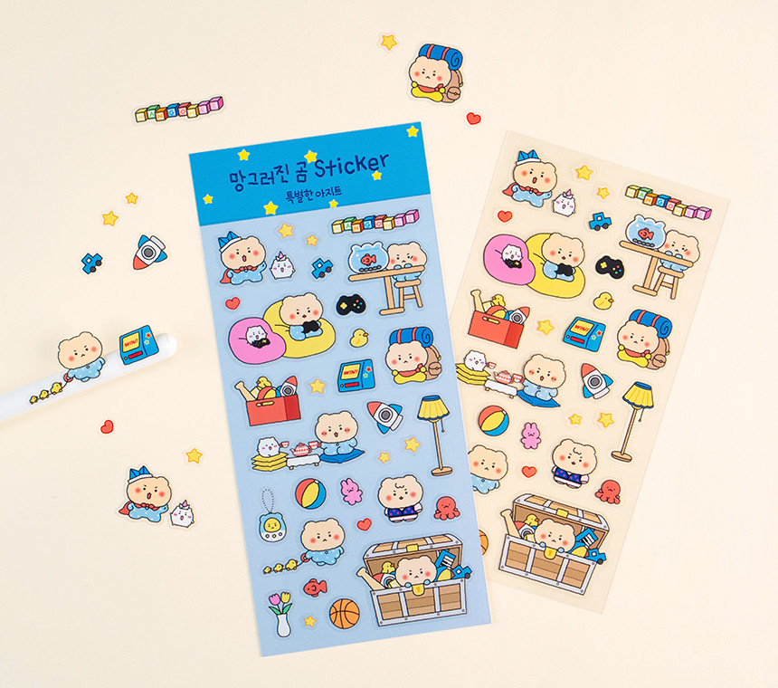 YURANG 망그러진곰 MANGOMEE 秘密的閣樓 貼紙 MEMO 7種