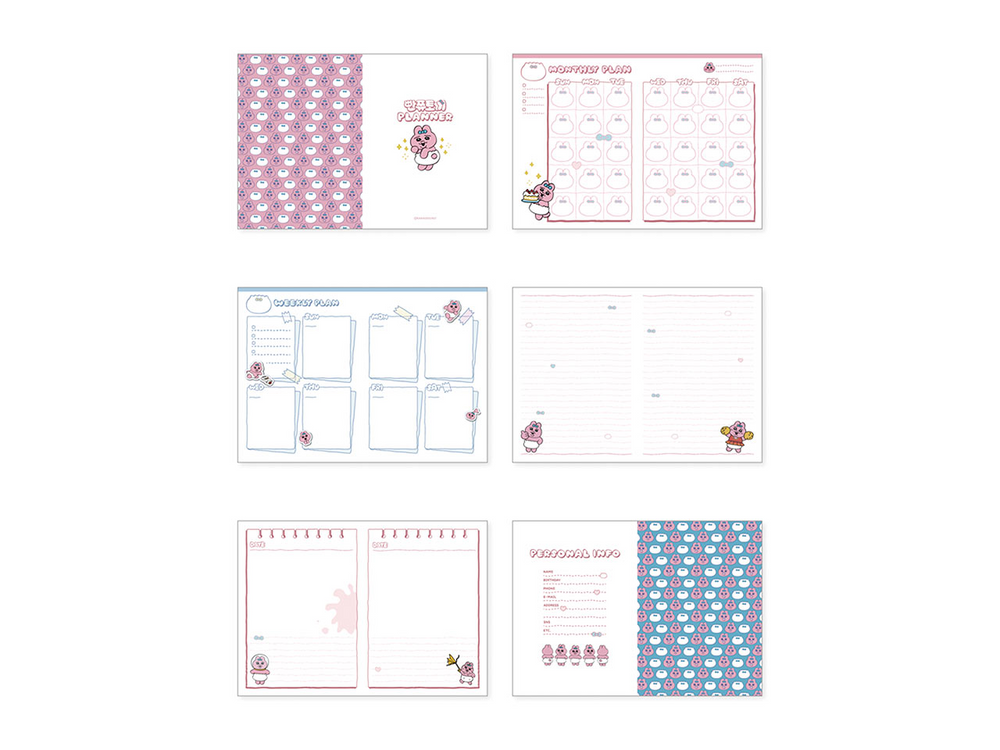[韓國限定]OPANCHU USAGI 底褲兔 萬年PLANNER 日程表_PINK