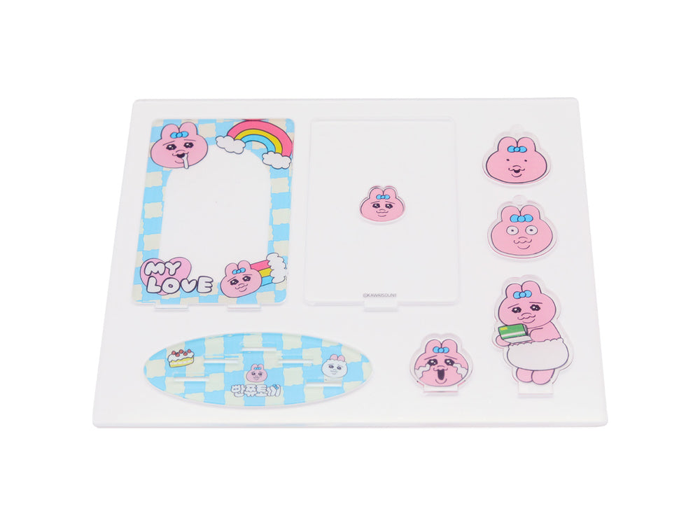 [韓國限定]OPANCHU USAGI 底褲兔 Photocard Stand 亞加力相卡架_粉藍
