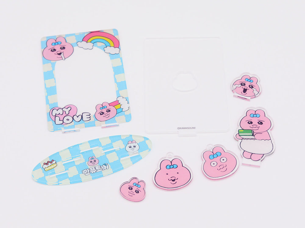 [韓國限定]OPANCHU USAGI 底褲兔 Photocard Stand 亞加力相卡架_粉藍