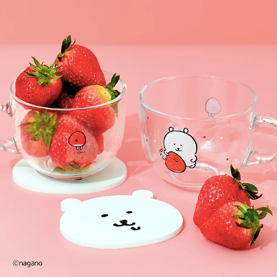 [韓國限定]JOKE BEAR 玻璃碗+杯墊套裝 Cereal Bowl Set