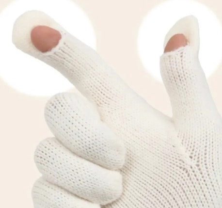 [韓國限定] JOKE BEAR 白熊 針織手套 WHITE