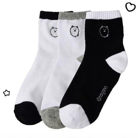 [韓國限定] JOKE BEAR 白熊 撞色襪 3色