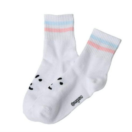 [韓國限定] JOKE BEAR 白熊 女裝 中筒間條襪 3對裝