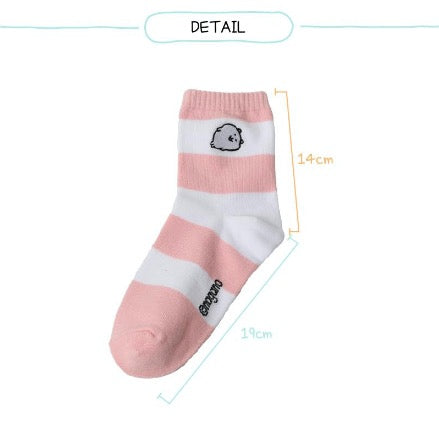 [韓國限定] JOKE BEAR 白熊 女裝 中筒刺繡圖案襪 3對裝