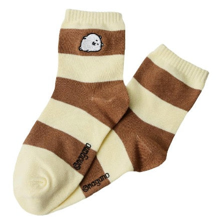 [韓國限定] JOKE BEAR 白熊 女裝 中筒刺繡圖案襪 3對裝