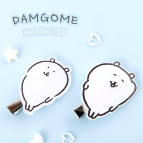 [韓國限定] JOKE BEAR 白熊 躺平 髮夾 2件裝