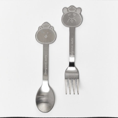 [韓國限定] JOKE BEAR CAFE 白熊 不鏽鋼甜品餐具套裝