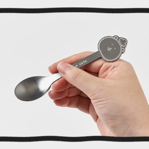 [韓國限定] JOKE BEAR CAFE 白熊 不鏽鋼甜品餐具套裝