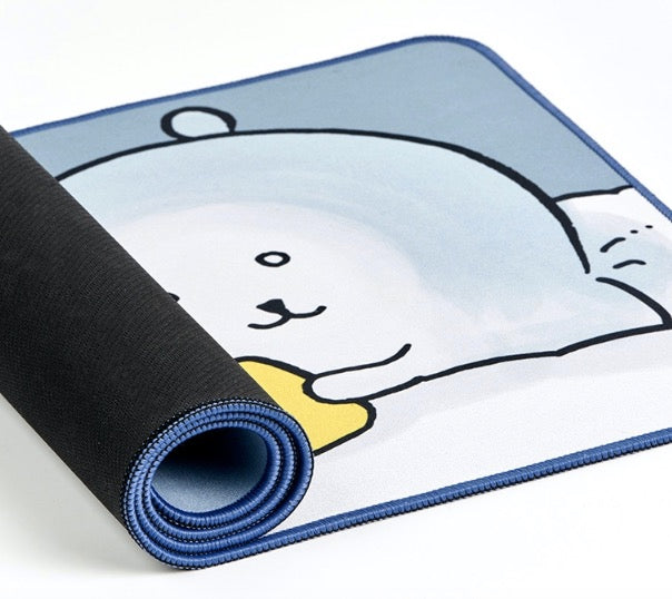 [韓國限定] JOKE BEAR 白熊 Desk Mat 桌墊 長滑鼠墊｜灰藍