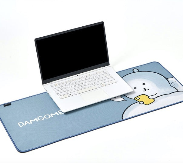 [韓國限定] JOKE BEAR 白熊 Desk Mat 桌墊 長滑鼠墊｜灰藍