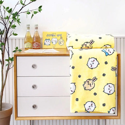 [韓國限定] CHIIKAWA 吉伊卡哇 毛毯 140x100cm 黃色