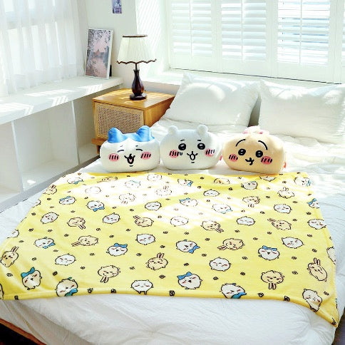 [韓國限定] CHIIKAWA 吉伊卡哇 毛毯 140x100cm 黃色