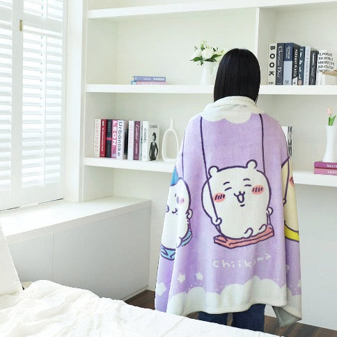 [韓國限定] CHIIKAWA 吉伊卡哇 毛毯 140x100cm 盪鞦韆