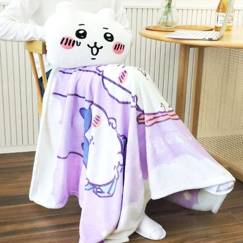 [韓國限定] CHIIKAWA 吉伊卡哇 毛毯 140x100cm 盪鞦韆