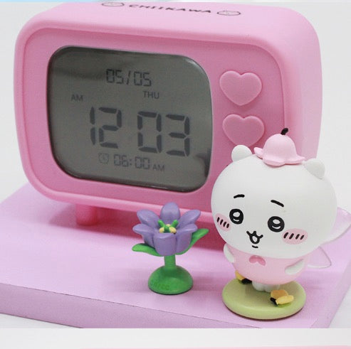 [韓國限定] CHIIKAWA 吉伊卡哇 桌上電子時鐘 PINK