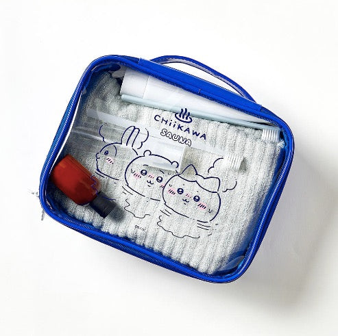 [韓國限定] CHIIKAWA 吉伊卡哇 溫泉系列 透明旅行收納包