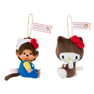 Monchhichi X Hello Kitty 公仔鎖匙扣 11cm