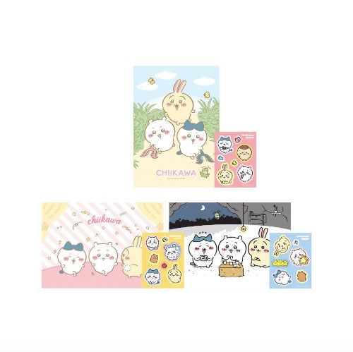 [韓國限定] CHIIKAWA 吉伊卡哇 A4海報連貼紙｜3款