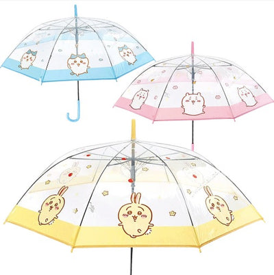 [韓國限定] CHIIKAWA 吉伊卡哇 透明雨傘 直遮｜CHII/小八/兔兔