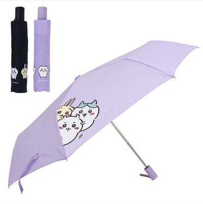 [韓國限定] CHIIKAWA 吉伊卡哇 全自動雨傘 縮骨遮｜黑/紫