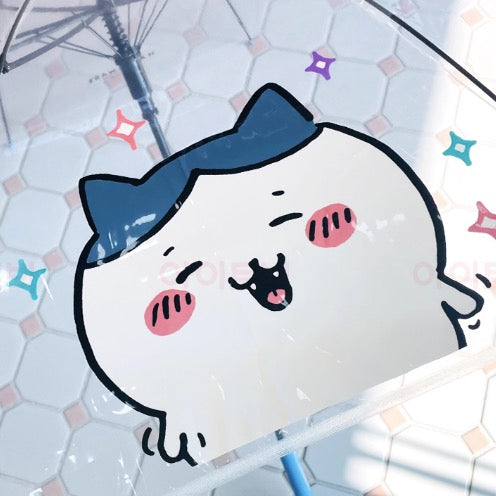 [韓國限定] CHIIKAWA 吉伊卡哇 透明雨傘 直遮｜大頭CHII/小八/兔兔