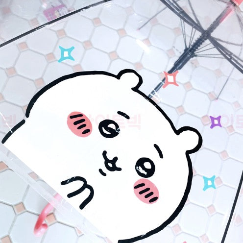 [韓國限定] CHIIKAWA 吉伊卡哇 透明雨傘 直遮｜大頭CHII/小八/兔兔