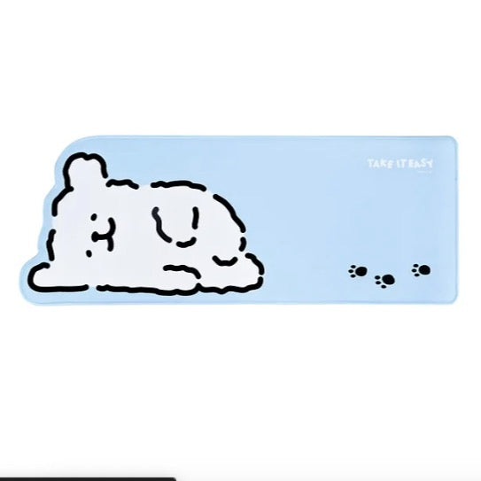 韓國限定 線條小狗MALTESE 桌墊 長滑鼠墊 Desk Mat Mouse Pad