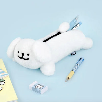 韓國限定 MALTESE線條小狗 公仔筆袋