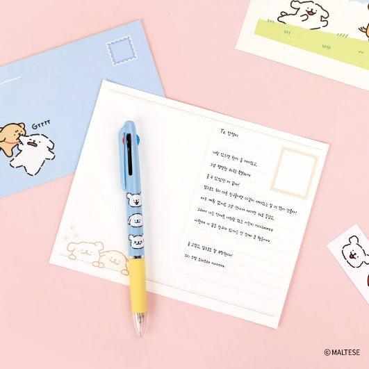 韓國限定 MALTESE線條小狗 信紙及信封SET