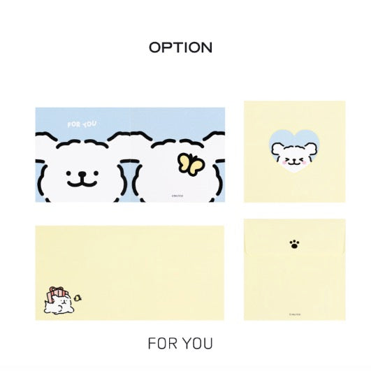 現貨 韓國限定 MALTESE線條小狗 萬用卡 心意卡 2款