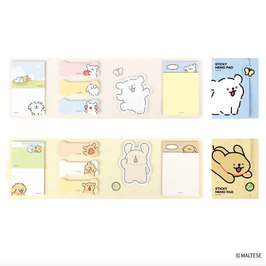 韓國限定 MALTESE線條小狗 Memo Pad 2款