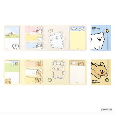 韓國限定 MALTESE線條小狗 Memo Pad 2款