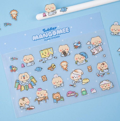 YURANG 망그러진곰 TODDLER MANGOMEE BB系列 透明貼紙