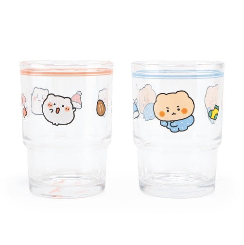 YURANG BEAR 망그러진곰 MANGOMEE 玻璃杯SET