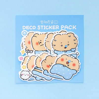 YURANG 망그러진곰 MANGOMEE DECO STICKER PACK 裝飾貼紙 睡衣款