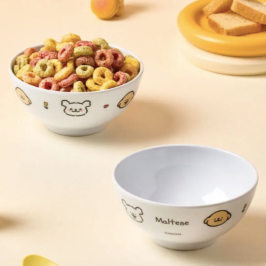 韓國限定 MALTESE線條小狗 飯碗/麵碗/碟/醬油碟