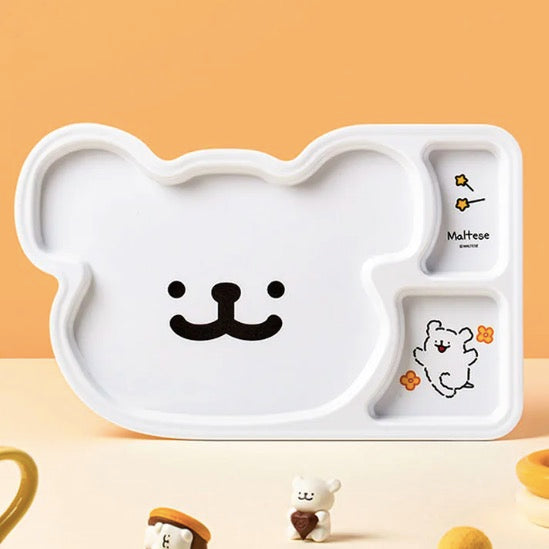 韓國限定 MALTESE線條小狗 食物盤 穀物早餐