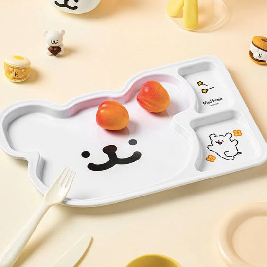 韓國限定 MALTESE線條小狗 食物盤 穀物早餐